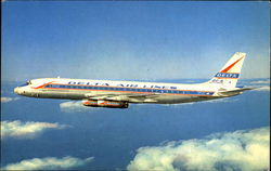 Delta Dc-8 Jetliners Link Aircraft Postcard Postcard