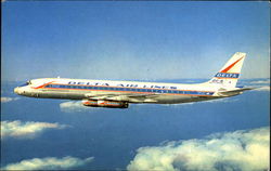 Delta Dc-8 Jetliners Link Postcard
