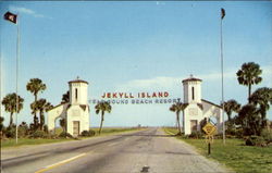 Main Entrance To Jekyll Island Georgia Postcard Postcard