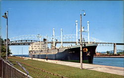 The Soo Locks, Sault Ste Sault Ste. Marie, MI Postcard Postcard