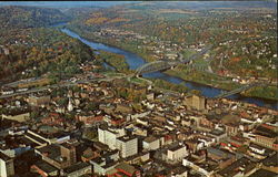 Aerial View Of Easton, Northampton County Pennsylvania Postcard Postcard