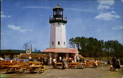 Hawkes Point Light House At Pleasure Island Postcard