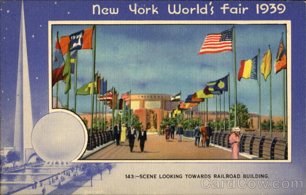 Scene Looking Towards Railroad Building 1939 NY World's Fair