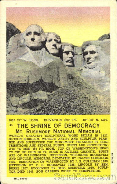 The Shrine Of Democracy Mt. Rushmore South Dakota