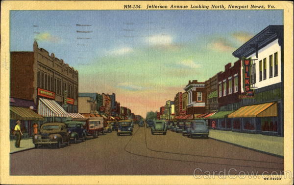 Jefferson Avenue Looking North Newport News Virginia