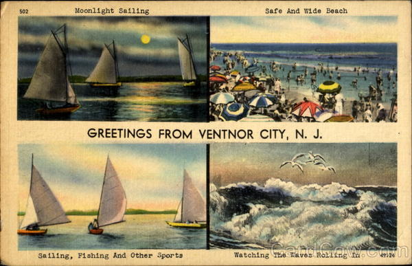 Greetings From Ventnor Coty Ventnor City New Jersey