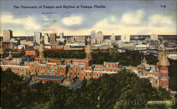 The University Of Tampa And Skyline Of Tampa Florida