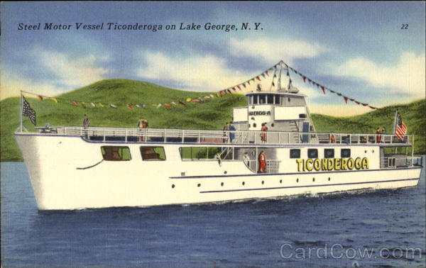 Steel Motor Vessel Ticonderoga On Lake George New York
