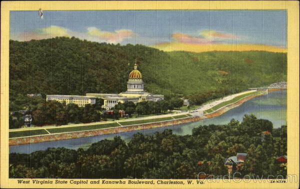 West Virginia State Capitol And Kanawha Boulevard Charleston