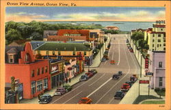 Ocean View Avenue Virginia Postcard Postcard