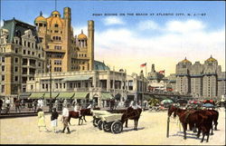 Pony Riding On The Beach Postcard