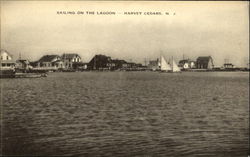 Sailing On The Lagoon Harvey Cedars, NJ Postcard Postcard