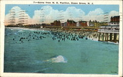 Scene From N. E. Pavilion Ocean Grove, NJ Postcard Postcard