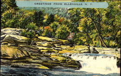 Greetings From Ellenville New York Postcard Postcard