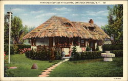 Thatched Cottage At Olcotts Postcard