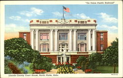 Lincoln County Court House, On Union pacific Railroad North Platte, NE Postcard Postcard