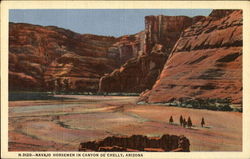Navajo Horsemen In Canyon De Chelly Postcard