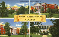 Mary Washington College Fredericksburg, VA Postcard Postcard