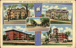 Some Of The Main College Buildings, Agriculture College Fargo, ND Postcard Postcard