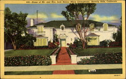 Home Of Mr. And Mrs. Jack Benny Beverly Hills, CA Postcard Postcard