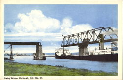 Swing Bridge Cornwall, ON Canada Ontario Postcard Postcard