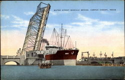 Water Street Bascule Bridge Corpus Christi, TX Postcard Postcard