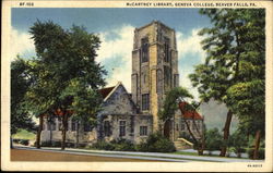 McCartney Library, Geneva College Beaver Falls, PA Postcard Postcard
