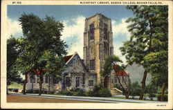 McCartney Library, Geneva College Postcard