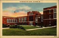 Western High School Baltimore, MD Postcard Postcard