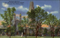 Harkness Memorial Tower And Dwight Memorial Chapel, Yale University Postcard
