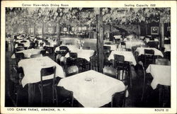 Log Cabin Farms Corner View Main Dining Room Postcard