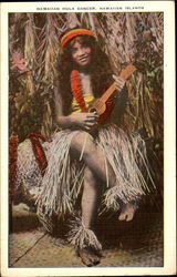 Hawaiian Hula Dancer Postcard