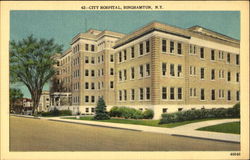 City Hospital Binghamton, NY Postcard Postcard