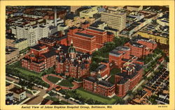 Aerial View Of Johns Hopkins Hospital Group Postcard