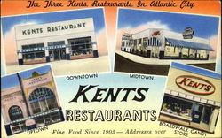 The Three Kents Restaurants Atlantic City, NJ Postcard Postcard