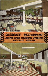 Cherokee Restaurant, U. S. 1 - 23 & 84 Waycross, GA Postcard Postcard