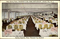 Main Dining Room Hackney's Sea Food Restaurant Atlantic City, NJ Postcard Postcard
