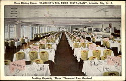 Main Dining Room Hackney's Sea Food Restaurant Postcard