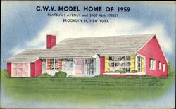 C. W. V. Model Home Of 1959, Flatbush Avenue and East 46th Street Postcard
