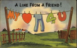 A Line From A Friend! Postcard