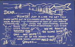 Dear Howdy! Colorado Postcard Postcard