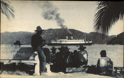 Panama Pacific Big 3 Liners Postcard