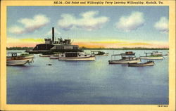 Old Point And Willoughby Ferry Leaving Willoughby Postcard