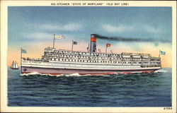 Steamer State Of Maryland Postcard