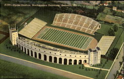 Dyche Stadium, Northwestern University Evanston, IL Postcard Postcard