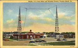 U. S. Post Office And Wireless Towers Virginia Beach, VA Postcard Postcard