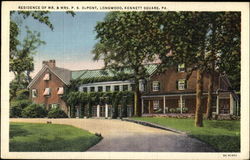 Residence Of Mr. & Mrs. P. S. DuPont, Kennett Square Postcard