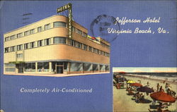 Jefferson Hotel Virginia Beach, VA Postcard Postcard