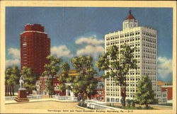 Harrisburger Hotel And Payne Shoemaker Building Pennsylvania Postcard Postcard