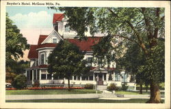 Snyder's Hotel McGees Mills, PA Postcard Postcard